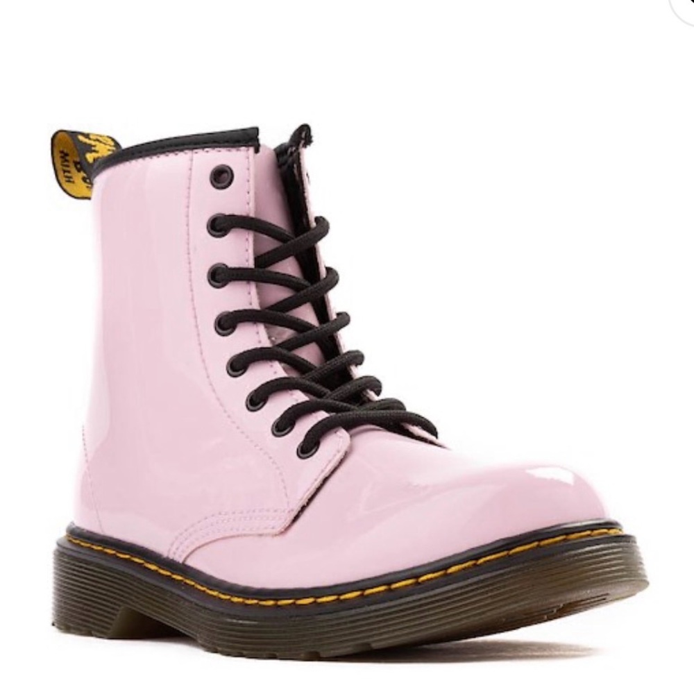 Dr. Martens Glossy Pink Combat Boots